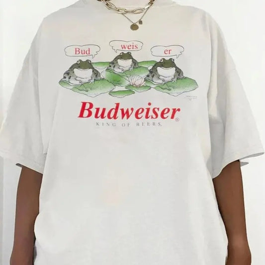 95' Beer Frogs T-Shirt, Bud Weis Er Frog T-Shirt, King Of Beer Shirt, Beer Lover Shirt, 90s Shirt
