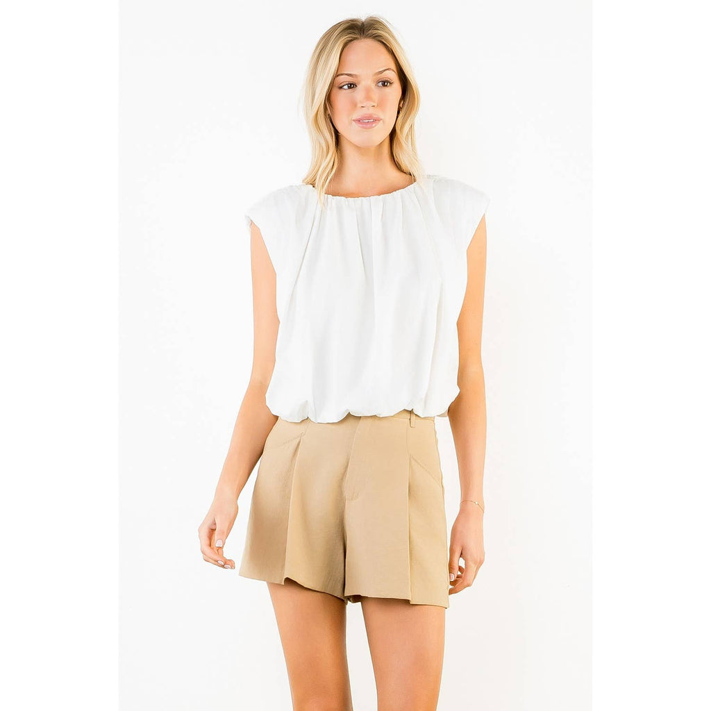 Sleeveless Bubble Top