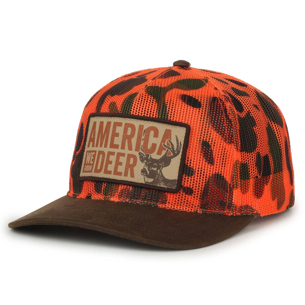 America We Grow Deer Hat-Blaze Camo/Brown
