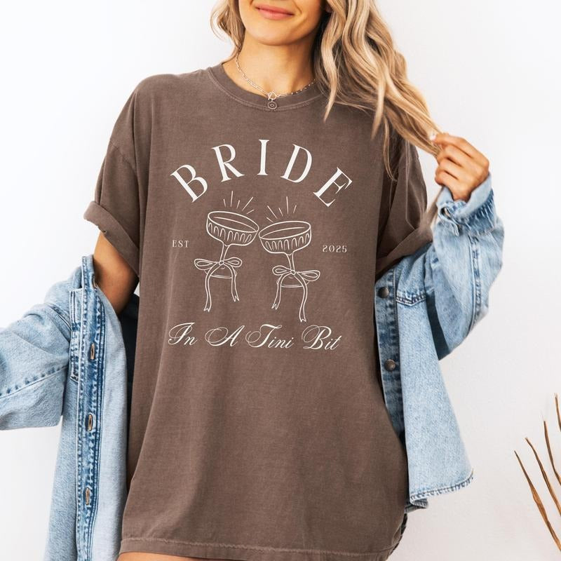 A Bride In A Tini Bit Shirt Espresso Martini Themed Bachelorette Party Espresso Martini Bride Shirt Espresso Martini Bachelorette Bach Trip