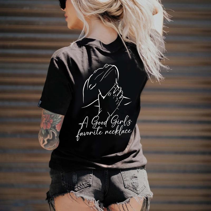 A Good Girl's Favorite Necklace Printed Men's & women T-shirt