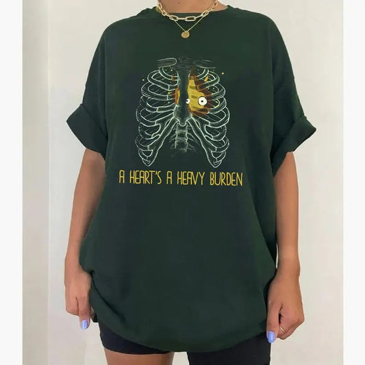A Heart's A Heavy Burden T-shirt  | Sophie Hatter Quote | Miyazaki Shirt | Anime Shirt | Howls Castle Shirt | Anime