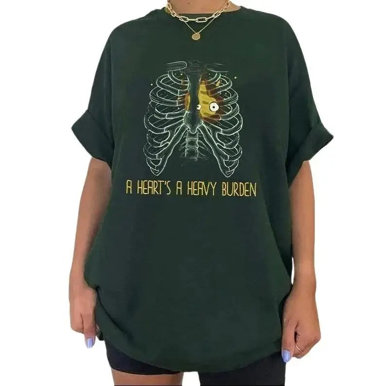 A Heart's A Heavy Burden T-shirt | Sophie Hatter Quote | Miyazaki Shirt | Anime Shirt | Howls Castle Shirt | Anime