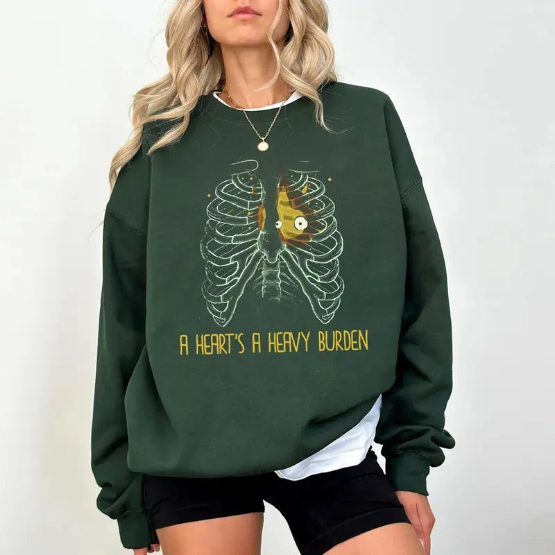 A Heart's A Heavy Burden T-shirt Hoodie Sweatshirt| Sophie Hatter Quote | Miyazaki Shirt | Anime Shirt | Howls Castle...