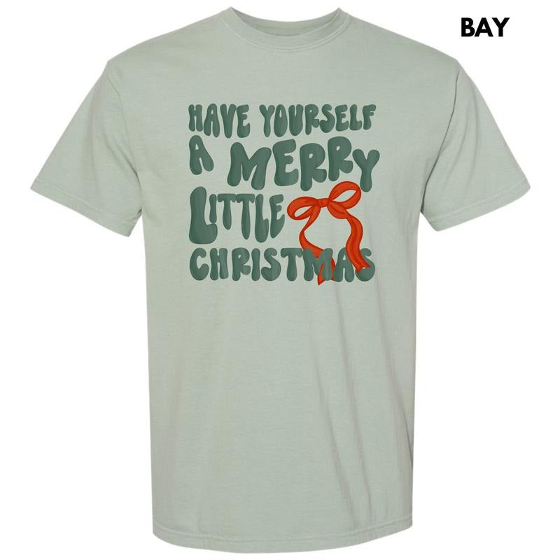 A Merry Little Christmas Comfort Colors T-Shirt 'NLB' Hoodie, Sweatshirt | DripVista.com