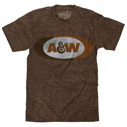 A&W Faded Logo T-Shirt - Brown