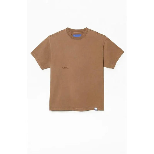 A.R.C. Men's Brown Vintage Wash Heavyweight Oversized T-Shirt