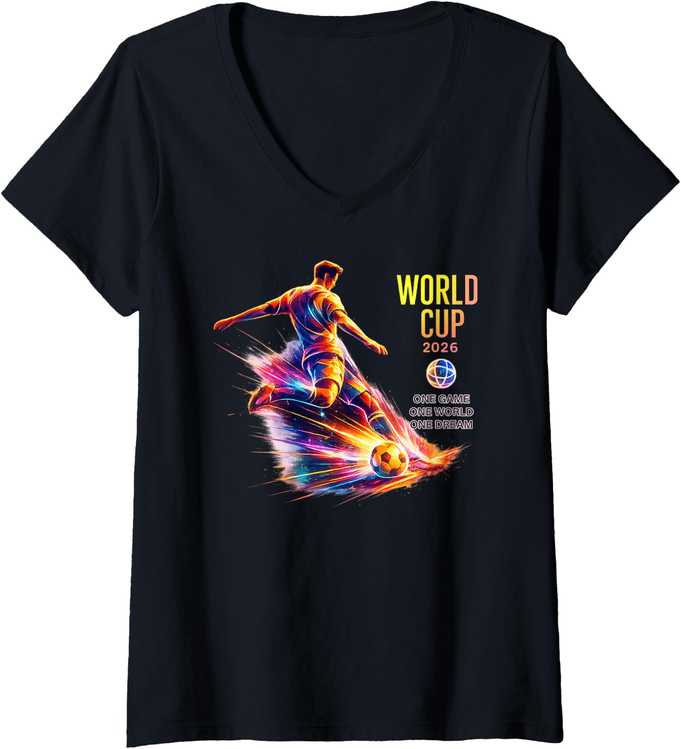 Women's Soccer - WM World Cup 2026 One Game World Dream V-Neck T-Shirt