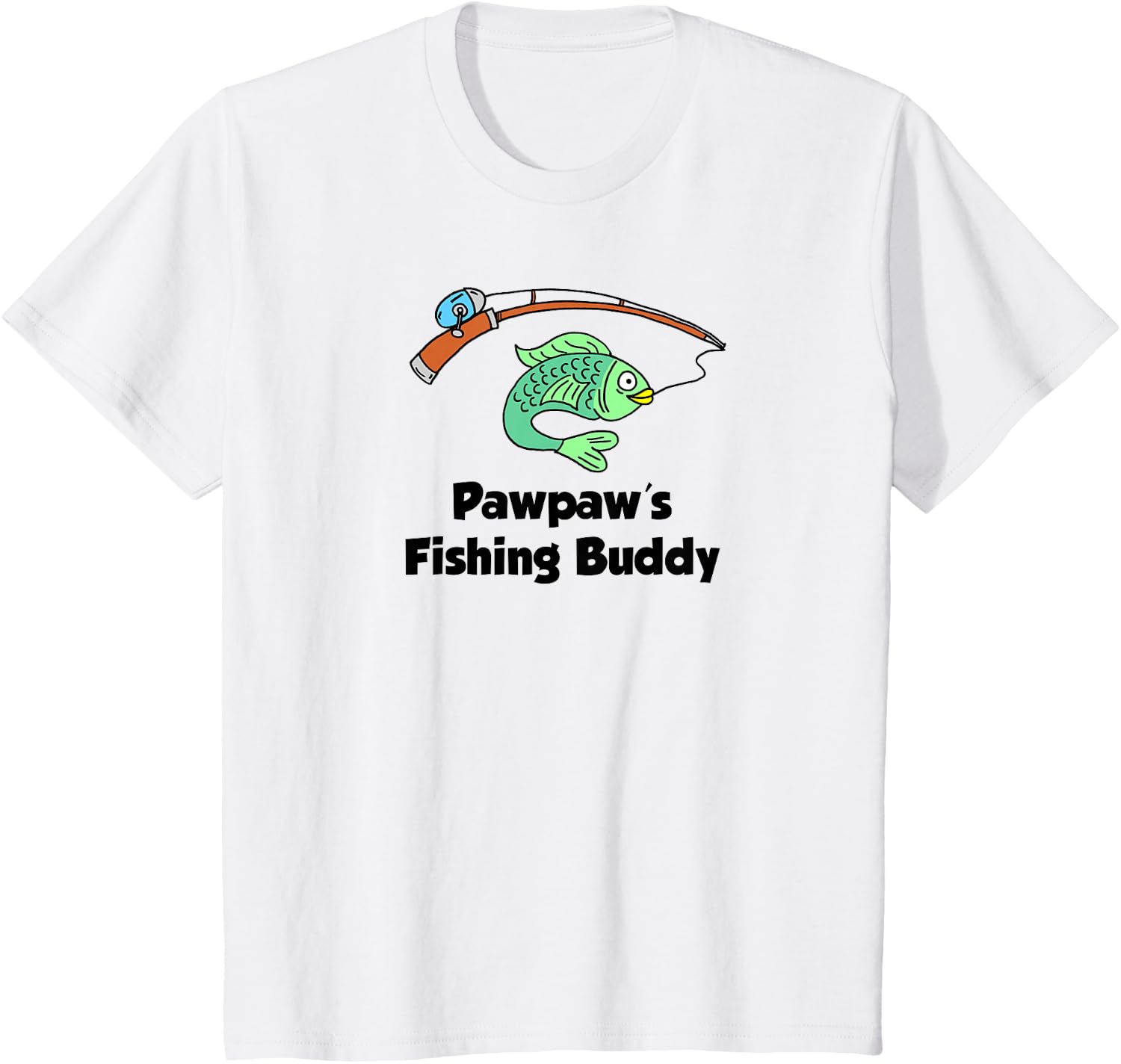 Pawpaw's Fishing Buddy Grandson or Granddaughter Fish T-Shirt
