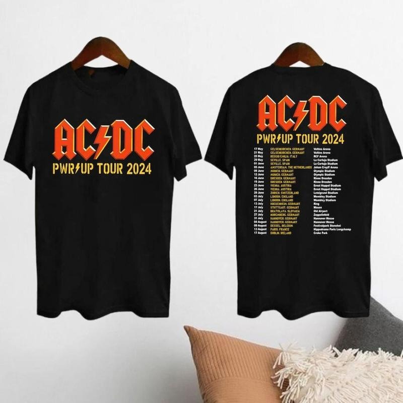 ACDC Pwr Up World Tour 2024 Shirt, Rock Band ACDC Tour 2024 Shirt, ACDC Band Fan Shirt, Acdc Merch