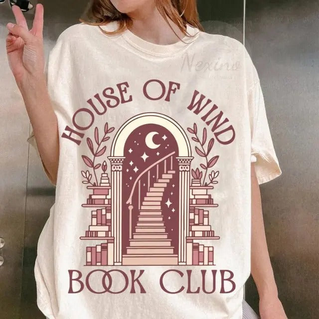 ACOTAR House Of Wind Book Club Shirt | Night Court Velaris House Of Wind Library Sarah J Maas Throne of Glass, Valkyrie Reading Room SJM,Shirt,Top Trending