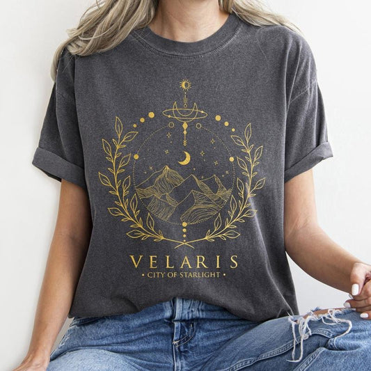 ACOTAR Velaris, City of Starlight Boho Comfort Colors Tshirt, Circle