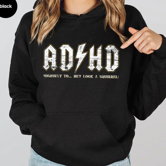 ADHD Hoodie Casual Street Style Fleece Fabric Pullover Sweatshirt for Women for Men, Perfect Gift