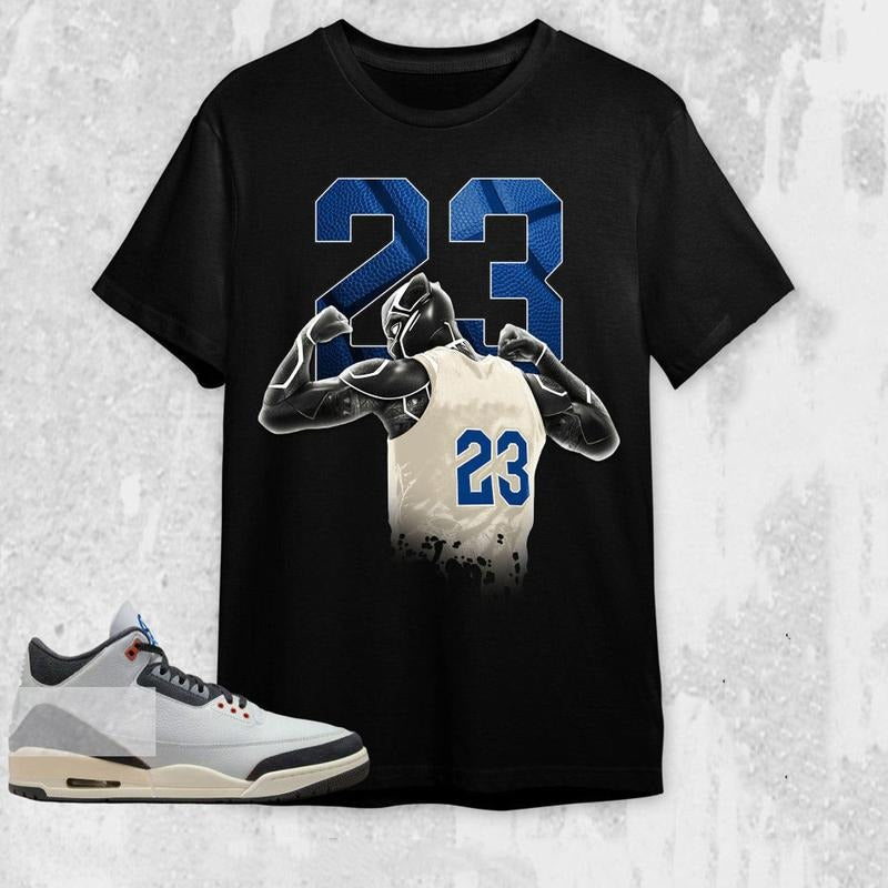AJ 3 Q54 Unisex T-Shirt, Number 23 Panther Tees, Shirt To Match Sneaker color Black Hoodie, Sweatshirt | DripVista.com