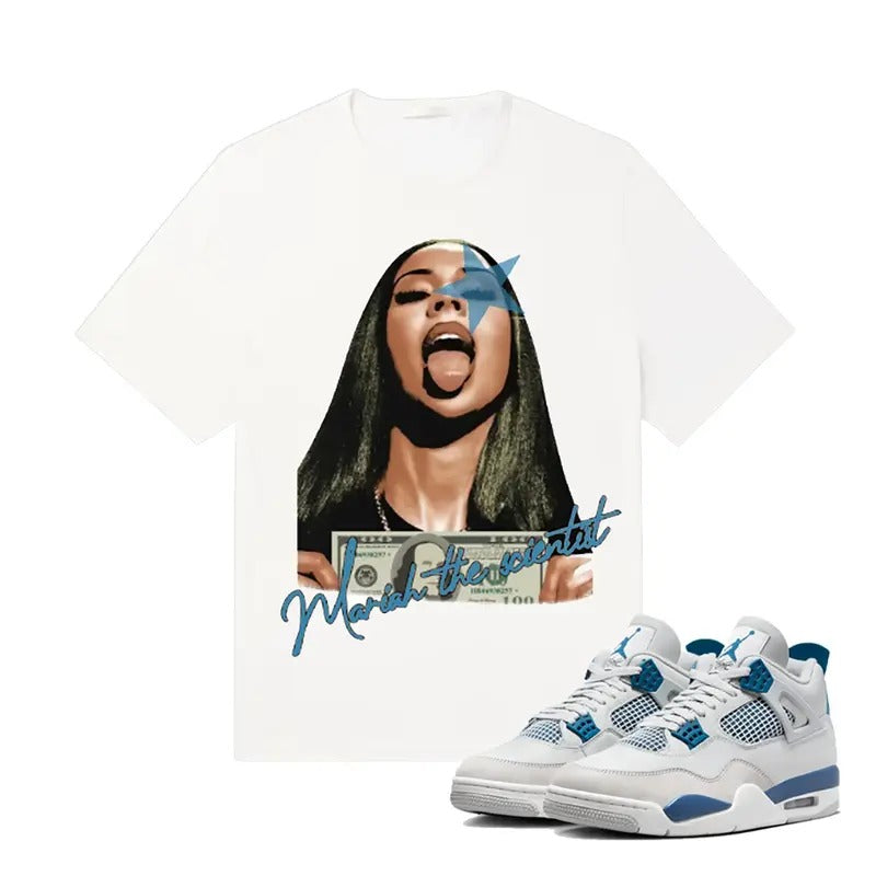 AJ 4 Military Blue Unisex Shirt , Mariah Science Shirt To Match Sneaker Hoodie, Sweatshirt | DripVista.com