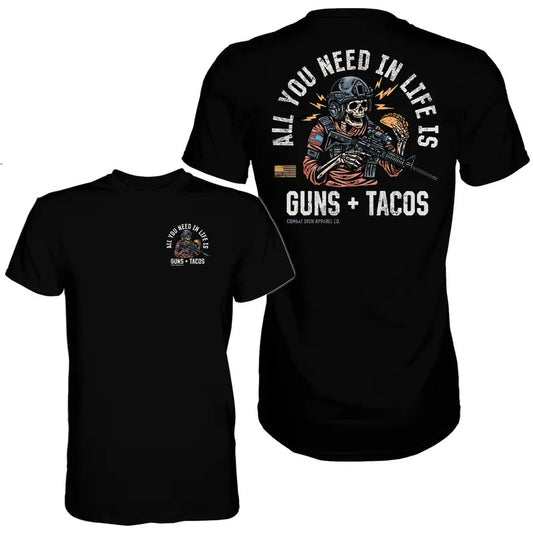 ALL YOU NEED IN LIFE IS TACOS MEN'S T-SHIRT, HUMOR SHIRTS, FUNNY TEE SHIRT