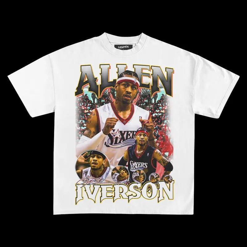 ALLEN IVERSON RETRO  Tee | Vintage Tee Graphic T-Shirt Sweatshirt Hoodie | Sport Tee - Gift For Fan