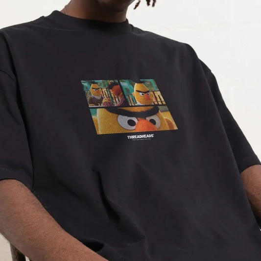 ANGRY BERT OVERSIZED TEE,Oversized Men Summer Fashion Cotton, Cotton Menswear, S to 3XL Soft Top