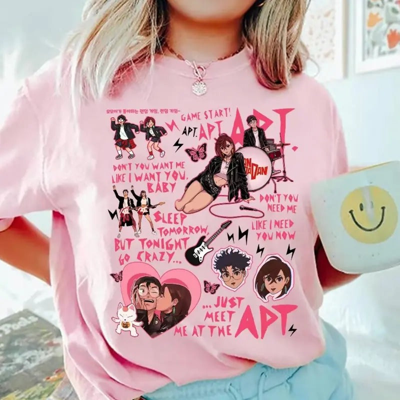 APT Dandadan  Valentine Sweatshirt, Anime Sweatshirt- Unisex, Medium-Heavy Fabric, Casual Style, Long Sleeve T-Shirts, Hoodie