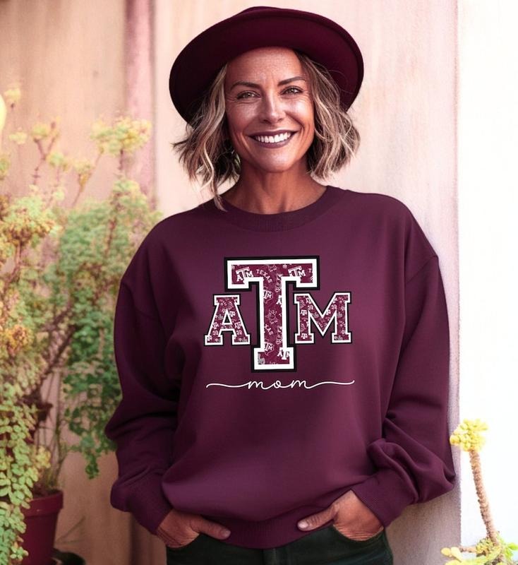 ATM Aggie Mom Sweatshirt, ATM Sweatshirt, AtM Game Day University, Aggie Mom Unisex Sweatshirt