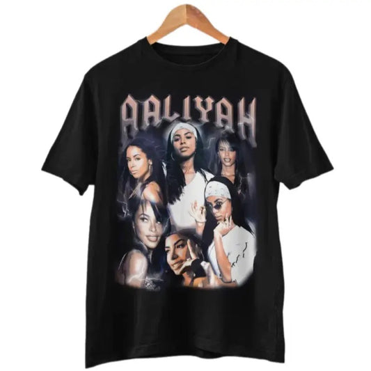 Aaliyah Vintage T-Shirt, Aaliyah Homage Graphic Unisex Shirt, Retro 90's Fans Shirt, R&B Gift