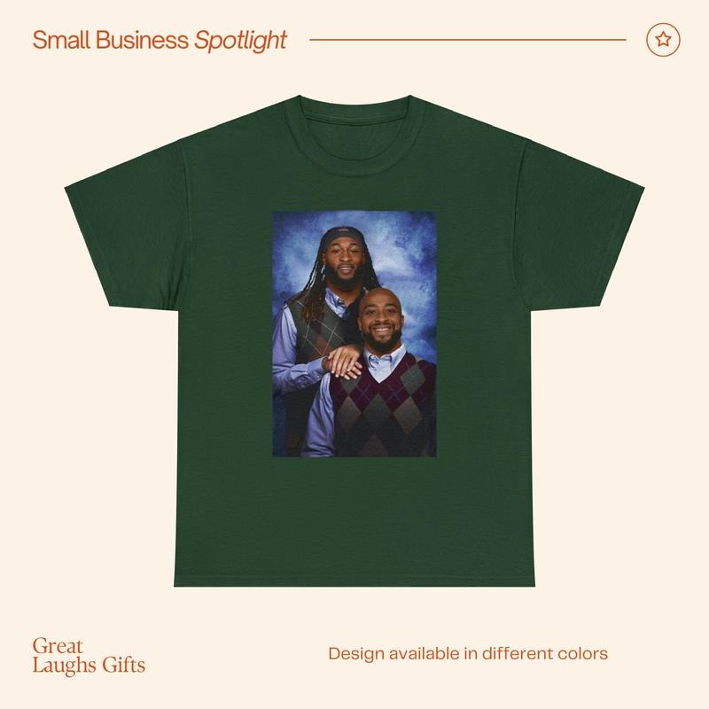 Aaron Jones AJ Dillon Green Bay Packers Funny T-Shirt, Christmas Gift Fathers Day Unisex Heavy Cotton T-Shirt