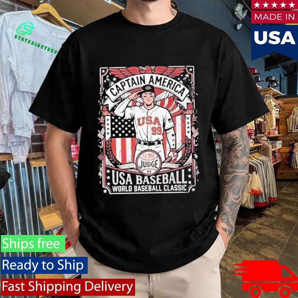 Aaron Judge Captain America Usa Baseball World Baseball Classic Shirt