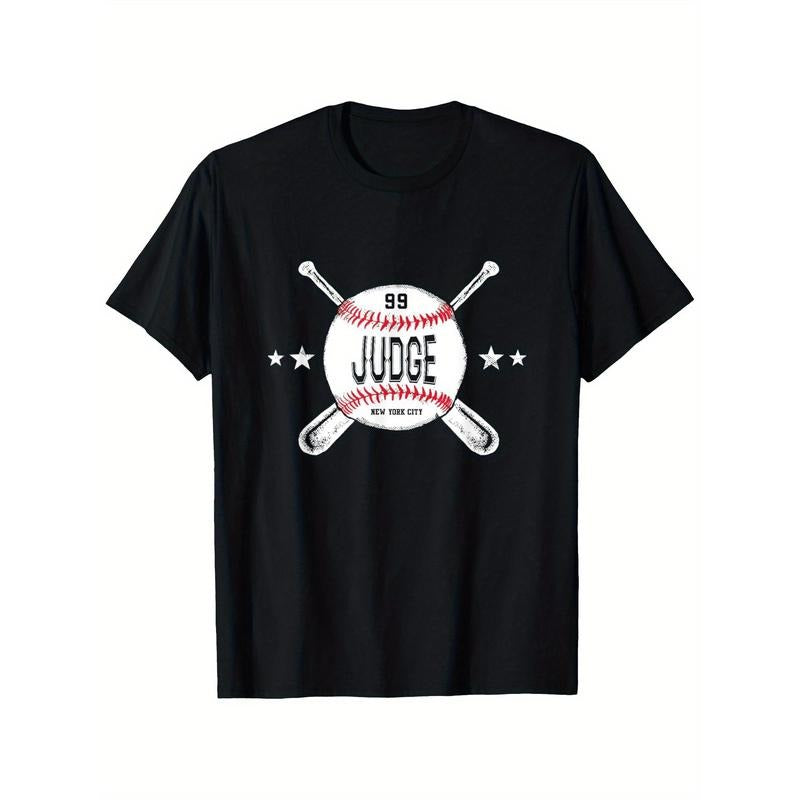 Aaron Judge Cross Baseball Gameday Men's Summer Tops Casual Streetwear Hipster Hip Hop Tshirts Short 100% Cotton Personalized Sleeve Print Tops made in usa