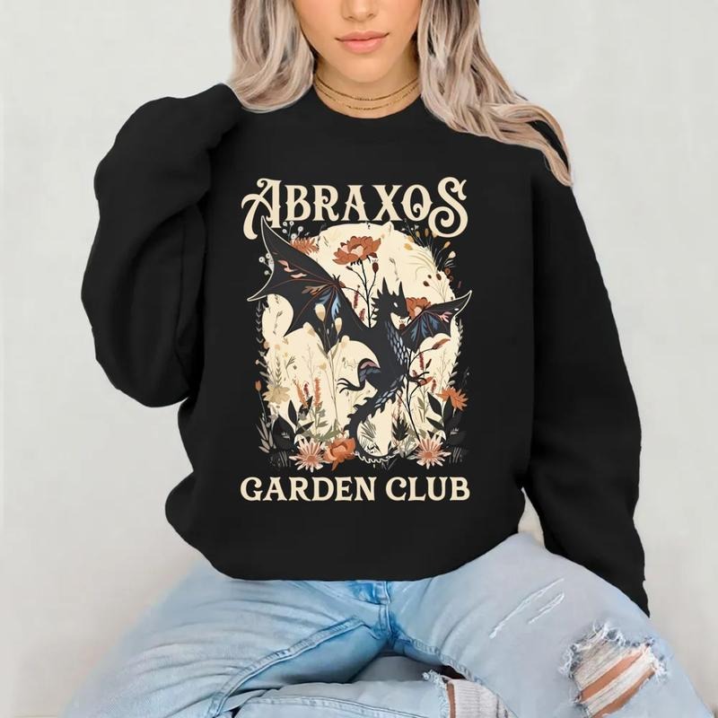 Abraxos Flower Garden Club Sweatshirt, Throne Of Glass Flower Hoodie, Throne Of Glass Tshirt, Fantasy Book Lover Shirt, Bookish Gift Sweater Pullover