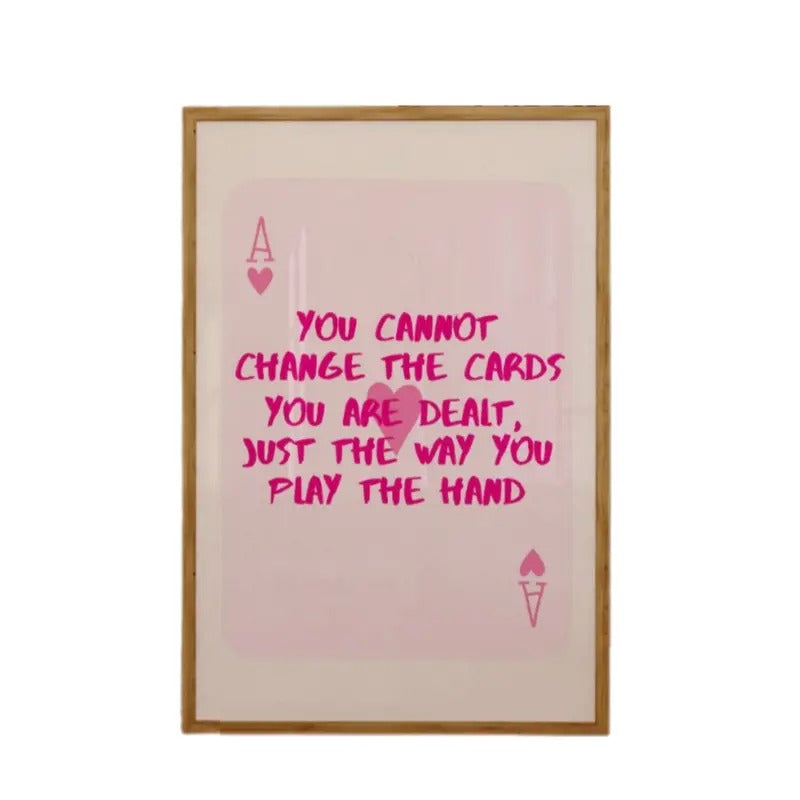 Ace Positive Saying Typography Wall Art, Motivational, Famous Quote Art, Dorm Room Decor, Ace Card, Gifts For Girls Wall...