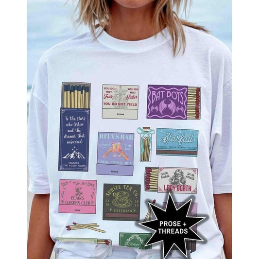 Acotar Matchbox Collage Shirt, Acotar Merch Velaris Sarah J Maas Sjm Gifts Bat Boys You Do Not Yield Lady Death Booktok Merch