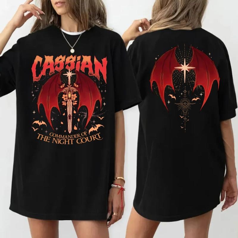 Acotar Shirt Cassian, Velaris City Of Starlight Acotar Two Sided Shirt, The Night Court, Court Of Dreams, Cassian, Booklover Shirt, Pullover Tee Tops