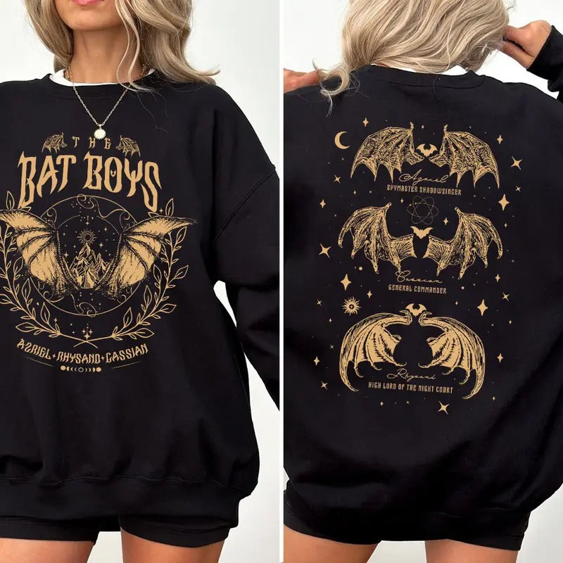 Acotar The Bat Boys Shirt - Casual Crewneck T-Shirt with Round Neck, Summer Round Neck, Comfortable Design for Women Womenswear Hoodie