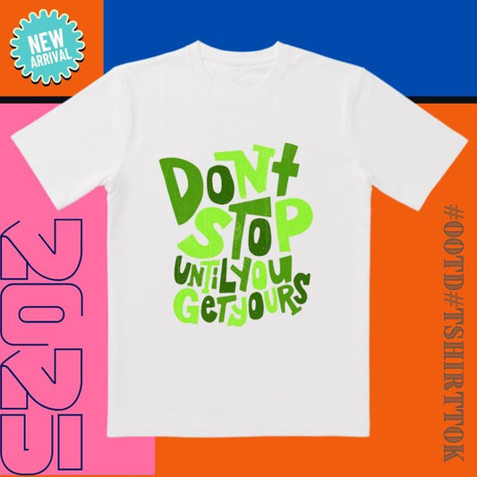 Empowerment Tee |   'Don't Stop' Embossed Gold |   Daily/Street/Active Wear