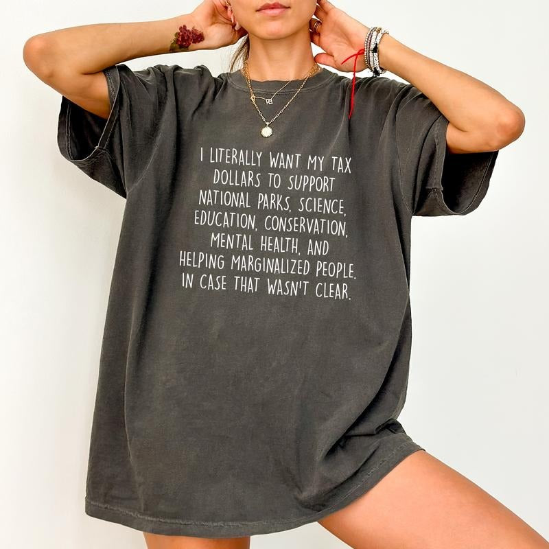 Activism Comfort Colors Shirt, Support National Parks T-shirt, Fund Education and Mental Health Graphic Tee, Conservation...