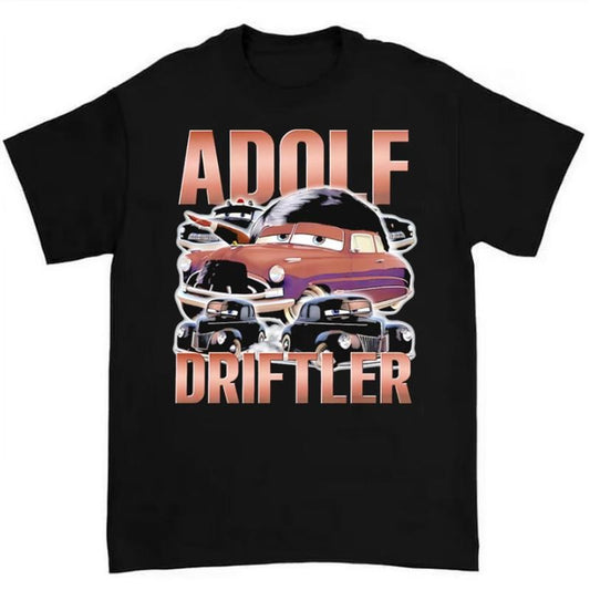 Adolf Driftler Cartoon T Shirt Bold and Quirky Design for Animation Fans