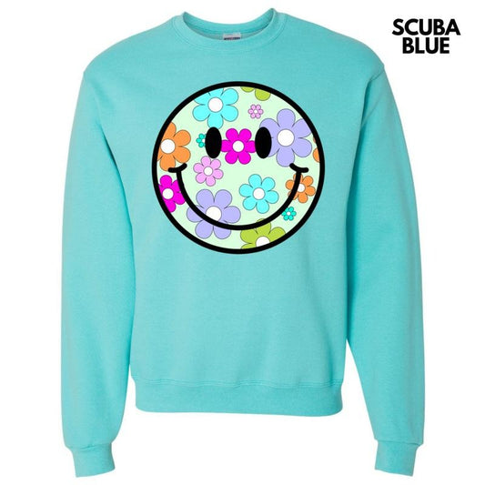 Adorable Floral Happy Face Sweatshirt 'NLB'