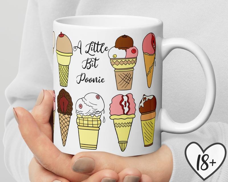 Adult Humor Ice Cream Mug, Funny Boobs, Quirky Gift For Friends And Lovers, Graphic Tees, Funny Coffee Mug Gi