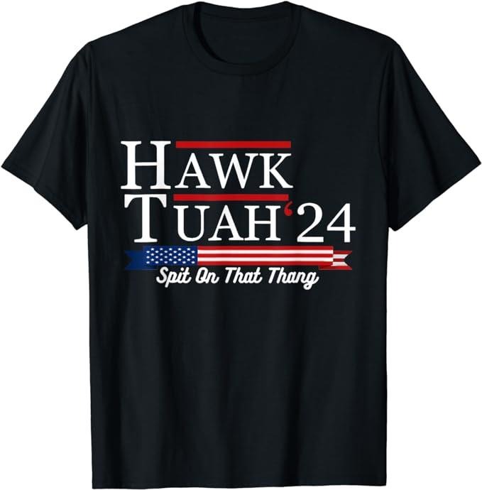 Adult Humor Shirts, Hawk Tuah 24 Spit On That Thang Top, Classic Casual Cotton Fabric Hoodie, Sweatshirt | DripVista.com