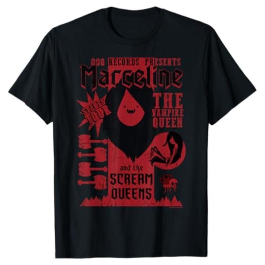 Adventure Time Marceline Scream Queens Stakes Girls T-Shirt, Vintage Graphic Tee, Unisex Crewneck Cotton Short Slevee Printed Streetwear Tshirt