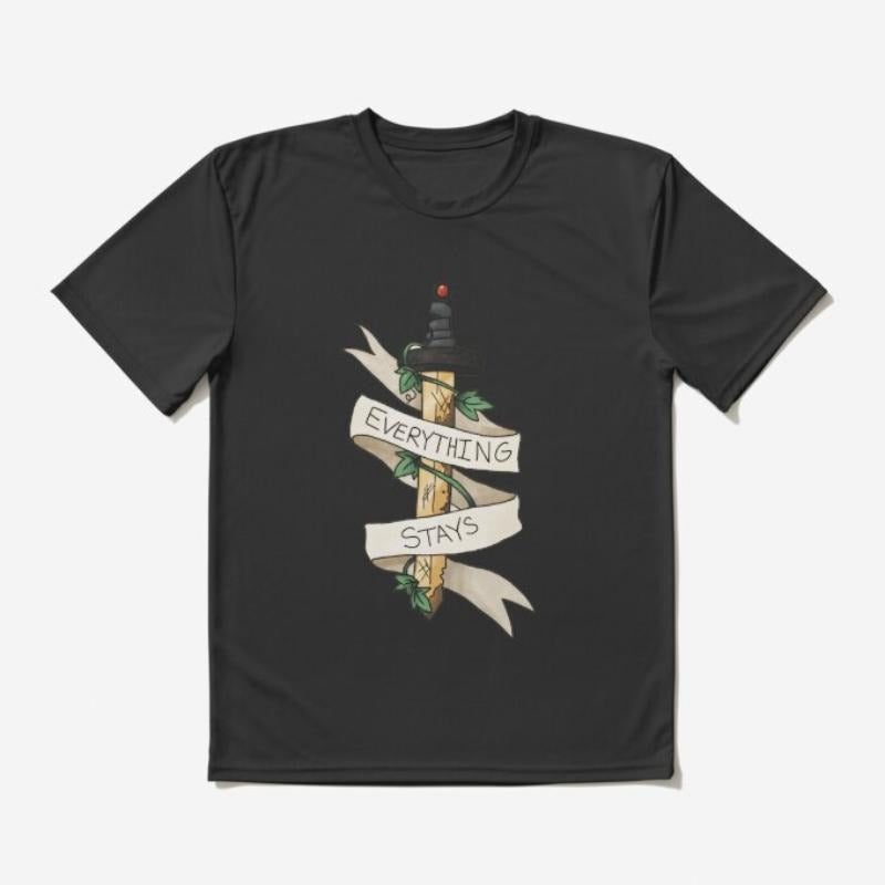 Adventure Time T-Shirt, Everthing Stay Shirt, Unisex Cotton Crewneck T-Shirt - Medium, Short Sleeve, Casual Streetwear Printed Tee, For Men Women