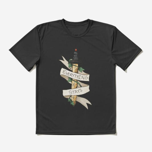 Adventure Time T-Shirt, Everthing Stay Shirt, Unisex Cotton Crewneck T-Shirt - Medium, Short Sleeve, Casual Streetwear Printed Tee, For Men Women