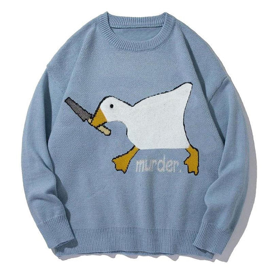 Aelfric Eden Cute Murder Goose Pattern Knit Sweater