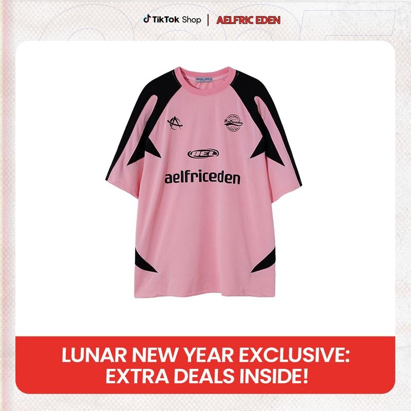 Aelfric Eden Pink Colorblock Racing Tee