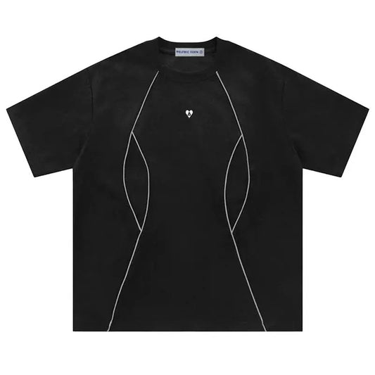 Aelfric Eden Vintage Reflective Strip Suede Tee