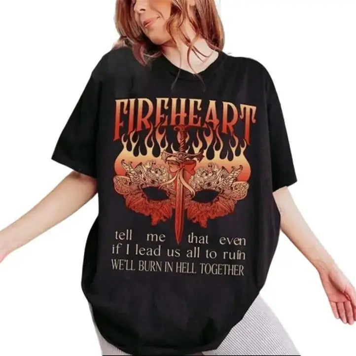 Aelin Galathynius Shirt | Fireheart Terrasen, SJM Universe Rowan Whitethorn Kingsflame The Thirteen, throne of glass book merch, dark romance shirts