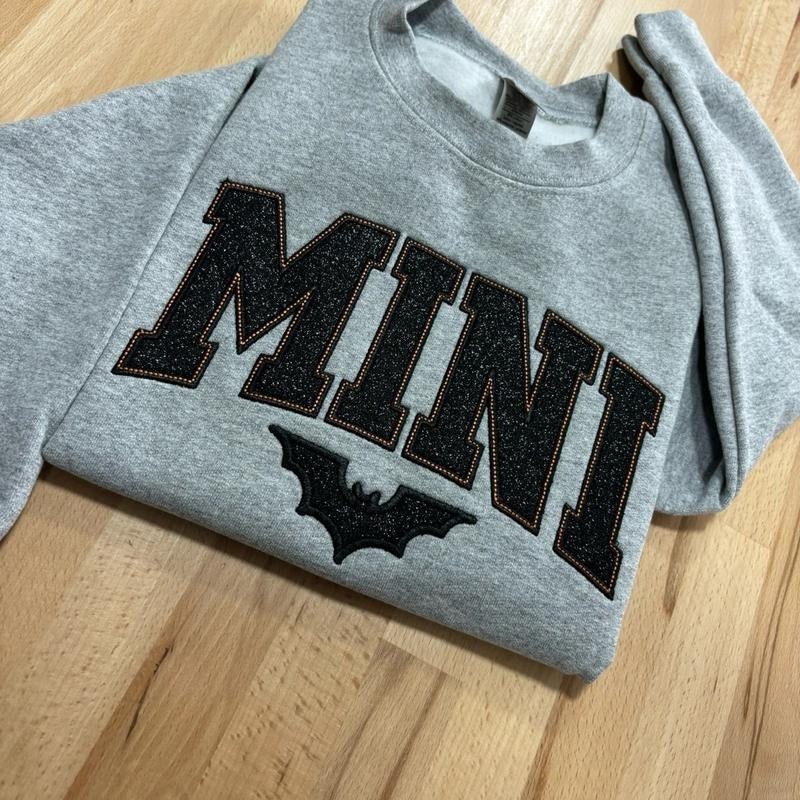 Aesthetic Spooky Season Embroidered Crewneck Sweatshirt T-Shirts, Hoodie | DripVista.com