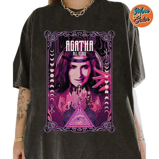 Agatha All Along Horror Vintage Shirts, Cotton Unisex T-Shirt, Crew Neck, Size S- 3XL, Menswear Top, Womenswear Top Underwear Streetwear