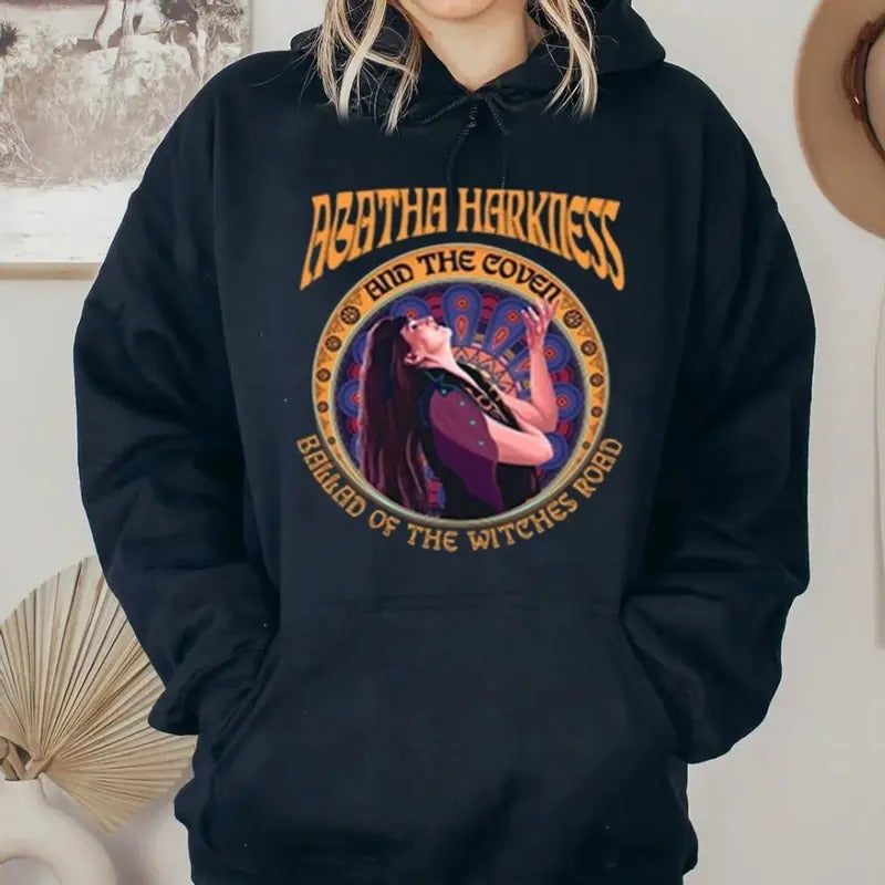 Agatha Harkness And The Coven Ballad Of The Witches Road Hoodie Sweatshirt, Agatha Harkness All Along Shirt, Merch Tees, Unisex Sweater Pullover Tee