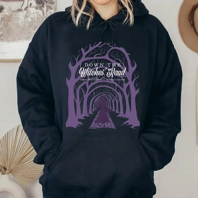 Agatha Sweatshirt Harkness, Down The Witches Road T Shirt, Hoodie, Unisex Sweater Pullover Tee Cotton Fit Polyester